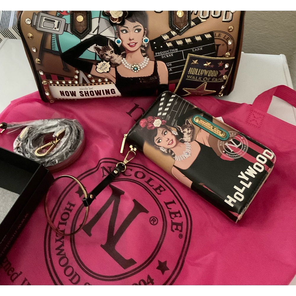 NICOLE LEE BUCKET PURSE AND WALLET